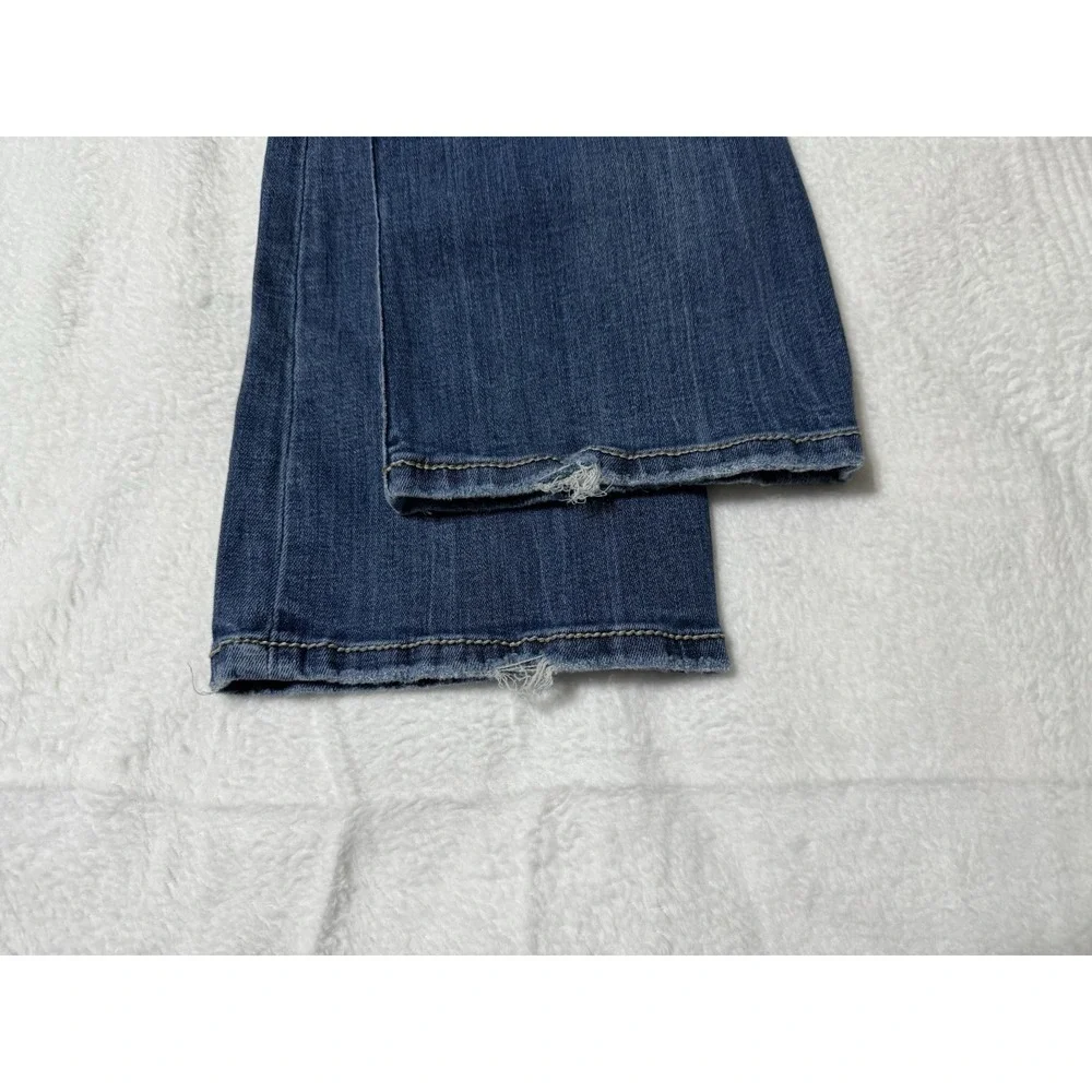Daytrip Womens 28‎ Virgo Bootcut Jeans Blue Stitch Medium Wash Denim 28x29.5
